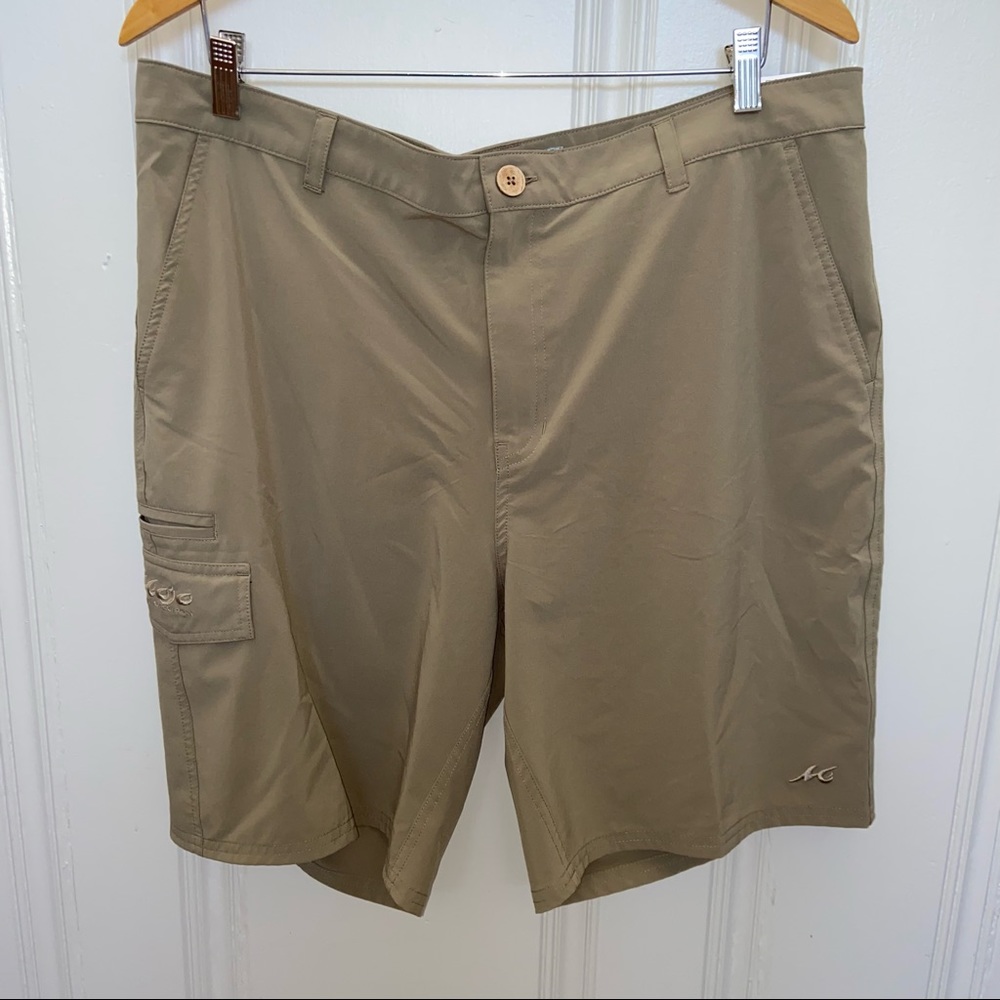 Mens Mojo Khaki Performance Fishing Shorts